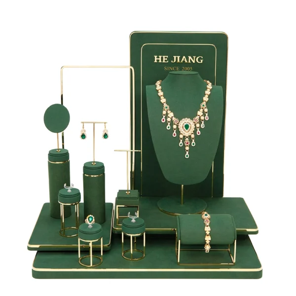 Metal Silk Wooden Jewelry Window Display