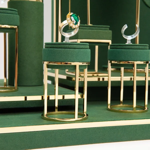 Metal Silk Wooden Jewelry Window Display