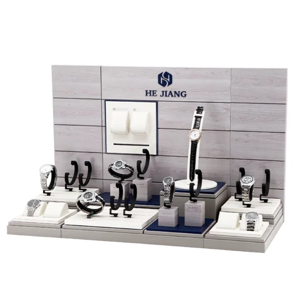Elegant Wooden Style Watch Display Style 1