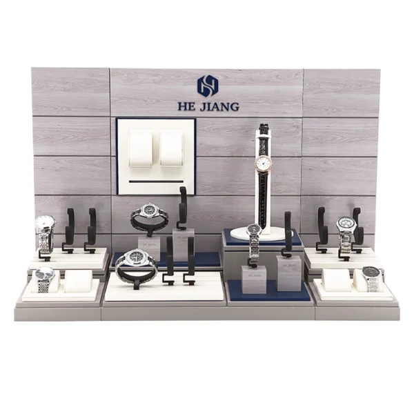 Elegant Wooden Style Watch Display Style 1