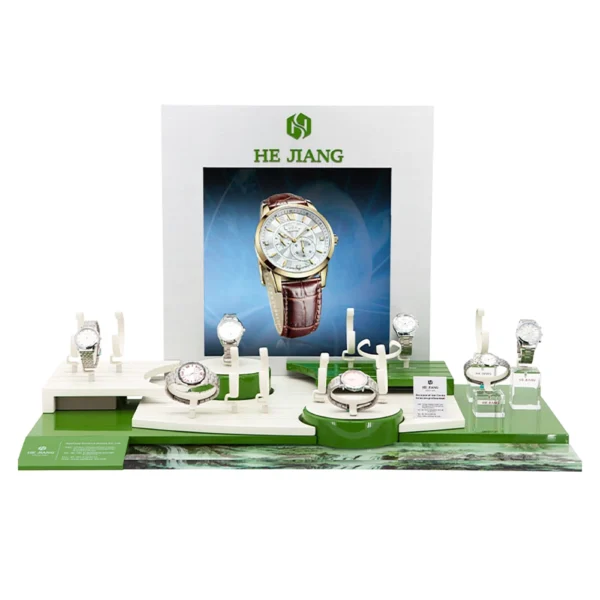Modern Watch Window Display with Visual Ad Style 2