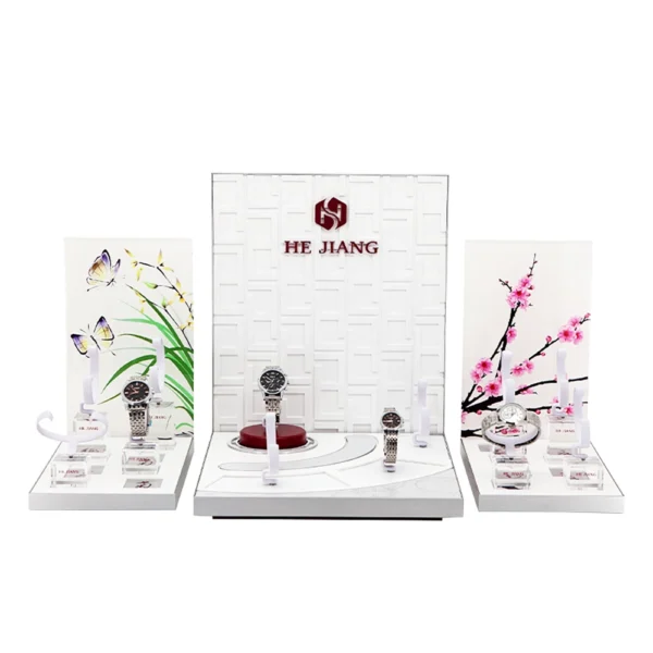 Elegant Wooden Style Watch Window Display Style 2