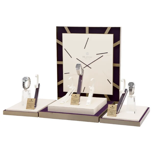 Elegant Wooden Style Watch Window Display Style 3